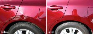 Nissan Altima Dent Removal before and after